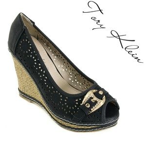 Women Wedge Buckle Espadrilles,  HW-1671, Black